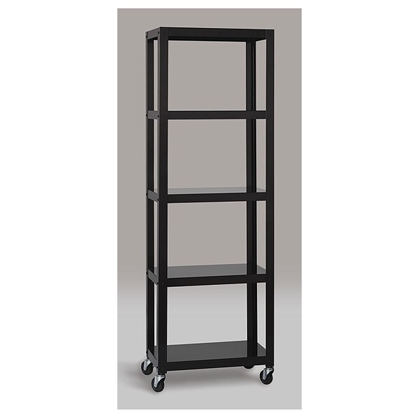 Space Solutions SOHO Mobile Bookcase,72" H,Black 21752