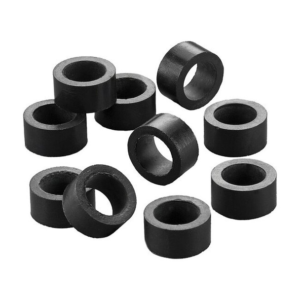 Yellow Jacket Hose Gasket, 3/8 in Hose ID, Rubber,PK10 19011