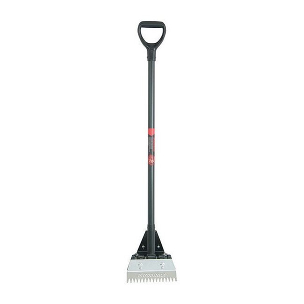 10 ga Roof Shovel, Steel Blade, 47-1/4 in L, Black Fiberglass Handle