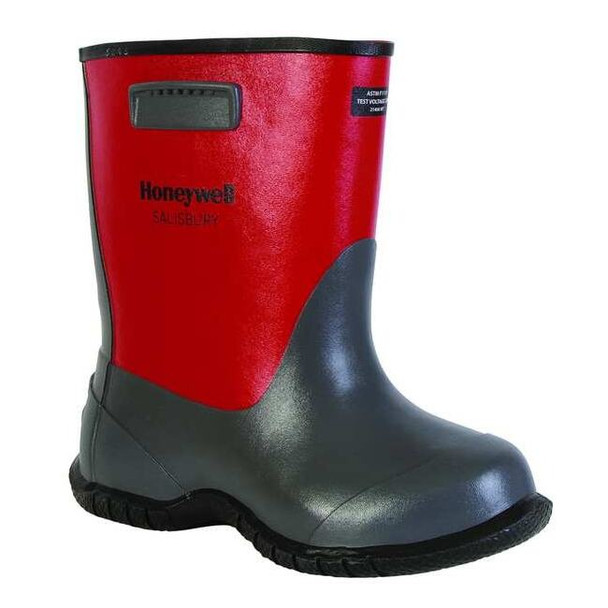 Overboot, Electrical, (1) Buckle, Rubber, 14" Height, Black, Red, 13
