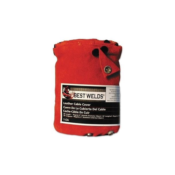 Cable Cover with Snaps, 20 ft x 4 in, Large, Leather