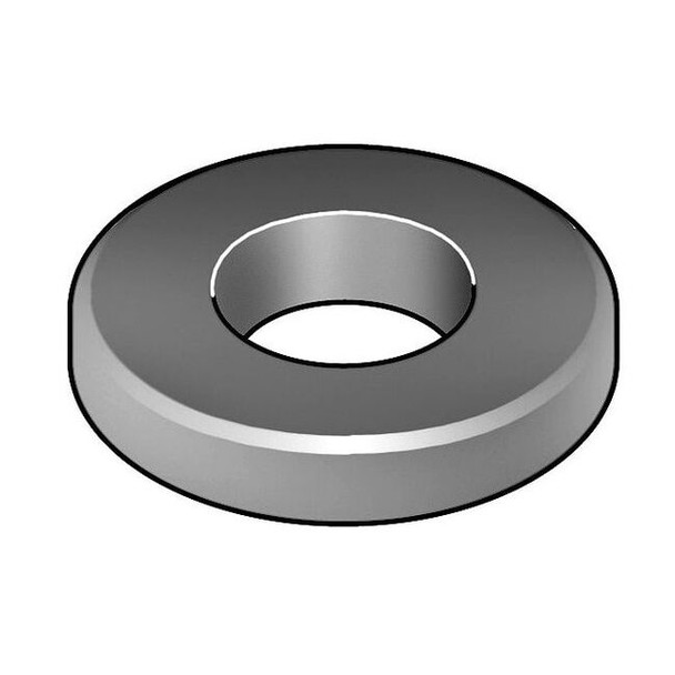 Beveled Washer, For Screw Size 7/16 in ,18-8 Stainless Steel Plain Finish, 5 PK