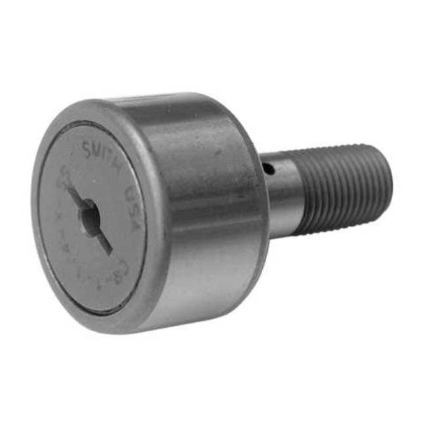 Double Sealed Cam Follower, Flat Stud, Stainless Steel, 1 in Dia, 5/8 in Wd