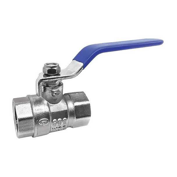 Manufacturer Varies 1" FNPT Nickel Brass Ball Valve Inline 107-815-NF