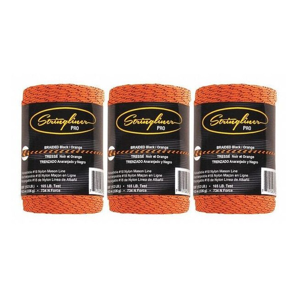 Stringliner Masons Line,Braided,500 ft. L,PK3 35491