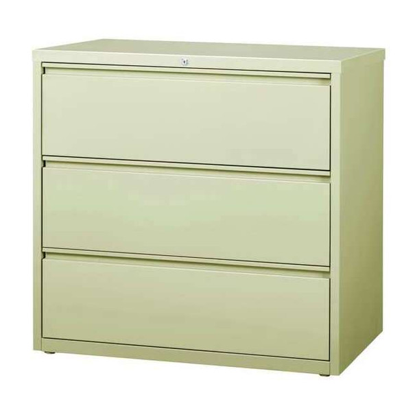Hirsh 42" W 3 Drawer Lateral File Cabinet, Putty,  A4/Legal/Letter 17643