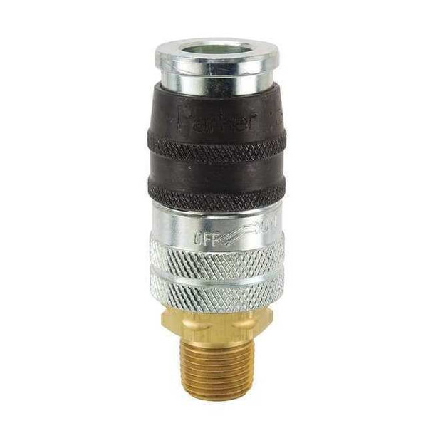 Parker Coupler Body,Steel,MNPT,3/8 In. Pipe EZ-251-6MP