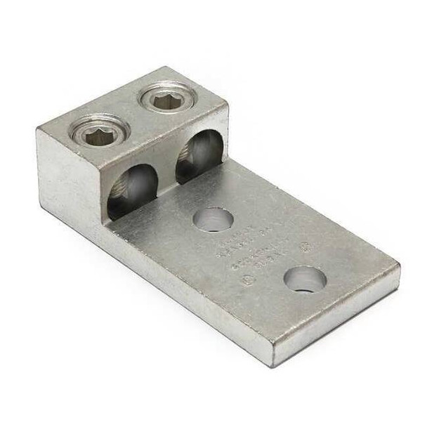 Mechanical Lug, 600 kcmil Max, 2 Conductor, 2 Hole, 1/2 in Stud, Aluminum