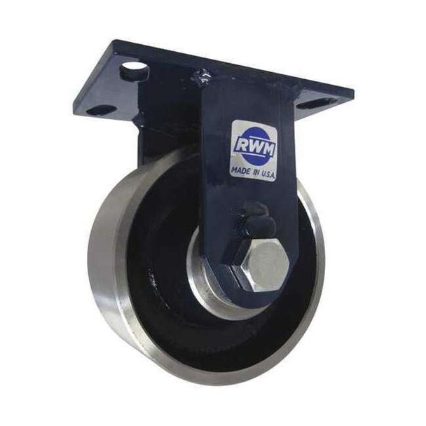 Rwm Rigid Plate Caster,Forged Steel,5000 lb. 75-FSR-0625-R