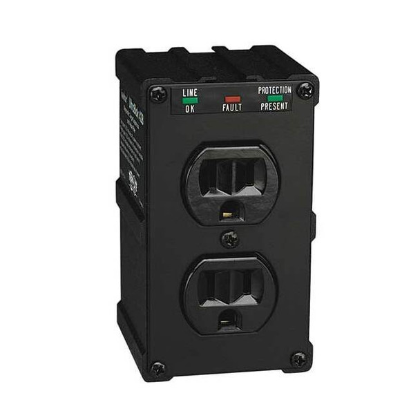 Tripp Lite Plug Adapter, Surge, 5-15R, 5-15P, 0 ft., Black ULTRABLOK