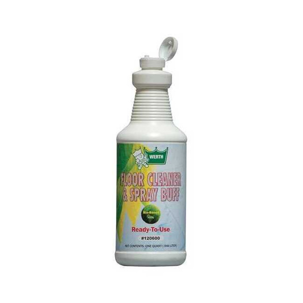 Werth Sanitary Supply Bio-Based Floor Clnr/ Spray Buff,1 qt,PK12 120600