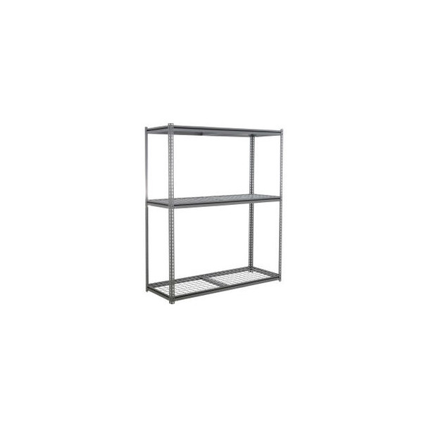 Global Industrial 3 Shelf Heavy Duty Boltless Shelving Z Beam Starter 72Wx24Dx96