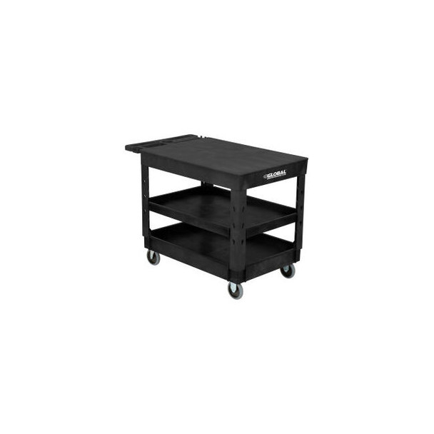 Global Industrial Flat Top Utility Cart w/3 Shelves 44""L x 25-1/2""W x 32-1/2""