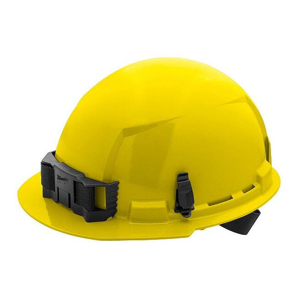 BOLT Yellow Front Brim Hard Hat w/4pt Ratcheting Suspension - Type 1, Class E