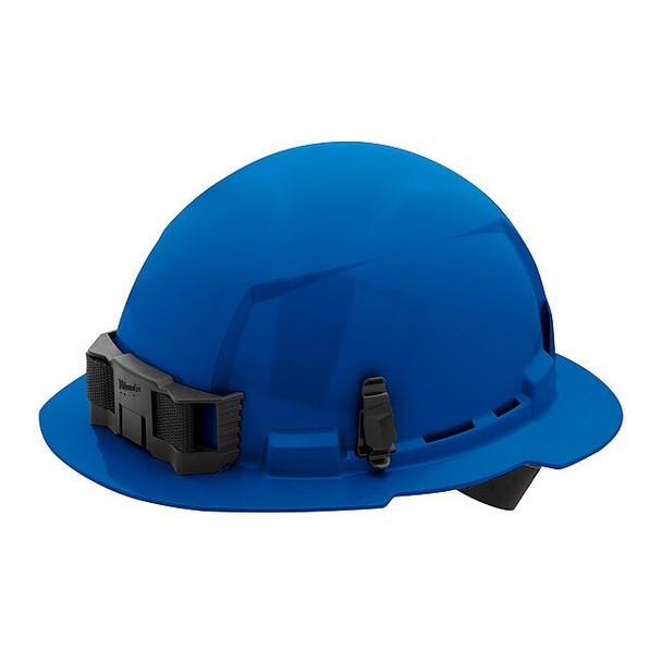 BOLT Blue Full Brim Hard Hat w/4pt Ratcheting Suspension - Type 1, Class E