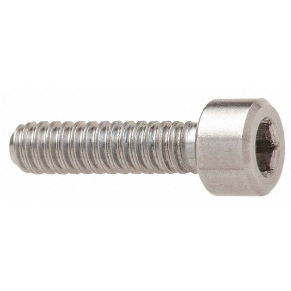 M6-1.00 Socket Head Cap Screw, Socket, Plain 316 Stainless Steel, 25 mm Length
