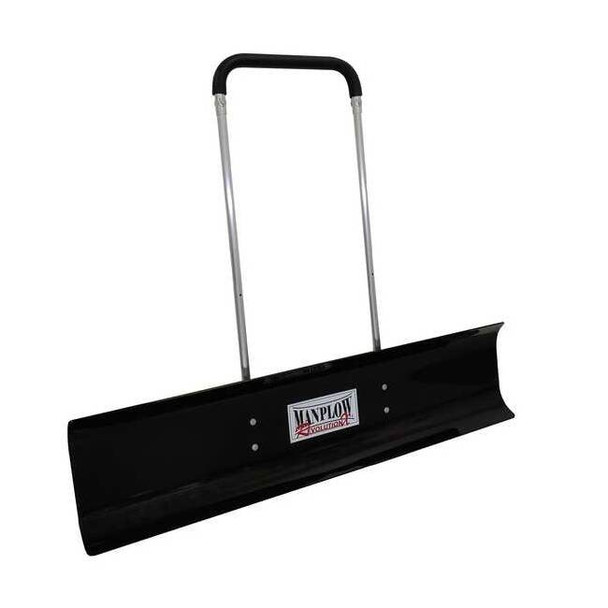 Manplow Snow Pusher, 60 in W x Plastic Blade, 50 in L Aluminum Handle RevX60