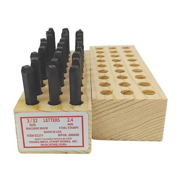 Young Bros Stamp Works Hand Stamp Kit, Letter Set 02271