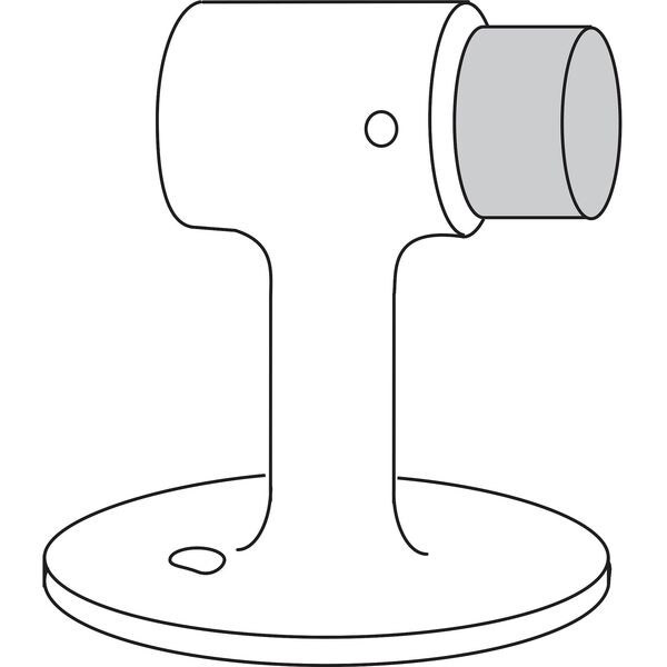 Rockwood Rigid Door Stop, Cast Brass, 3"H 471.3