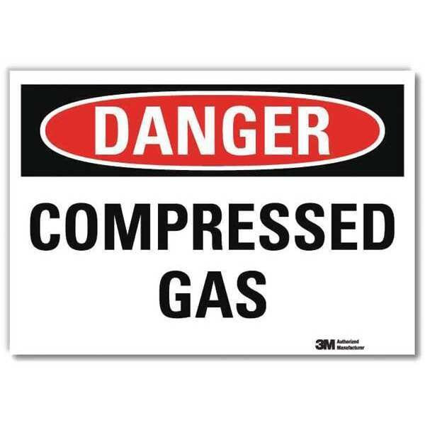 Danger Sign, 5 in H, 7 in W,Horizontal Rectangle, English, U3-1186-RD_7X5