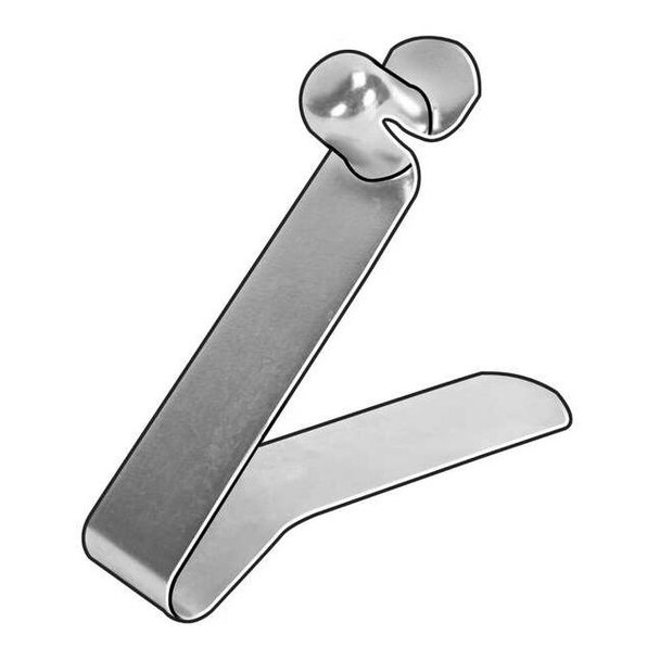 0.250" D x 0.390" H Single End B Style Dog Leg Snap Button, 10 pk.