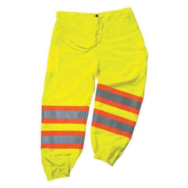 Ergodyne 4XL/5XL Class E Two-Tone Pants, Lime 8911