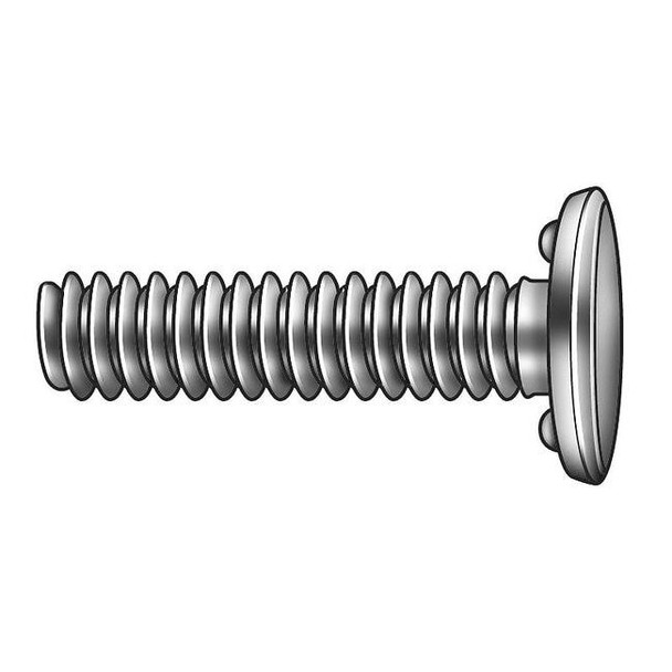 Weld Stud, #8-32, 1.053 in, Bottom Projection, Steel, Black Oxide Finish, 100 PK