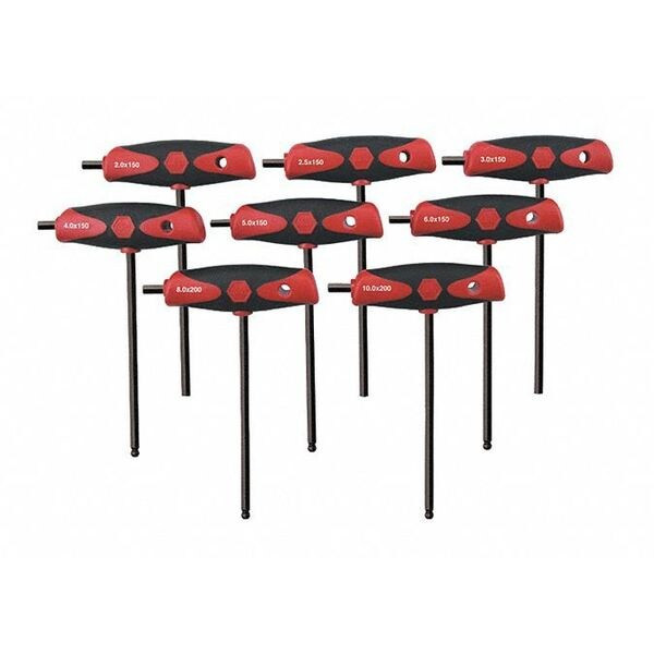 Wiha 8 Piece Metric T-Shape Hex Key Set, 33496 33496