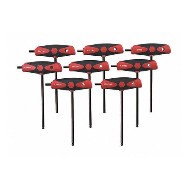 Wiha 8 Piece Metric T-Shape Hex Key Set, 33496 33496