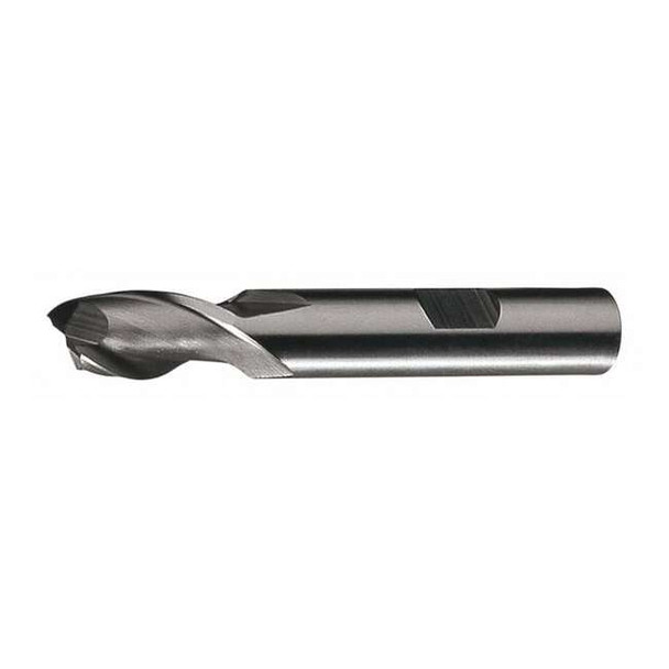 2-Flute HSS Square Single End Mill Cleveland HG-2 Bright 1/2"x1/2"x1-1/2"x3-1/2"