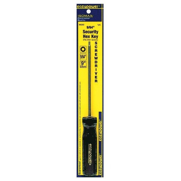 Eazypower Tamper Resistant Hex Screwdriver 9/64 in Round 86253