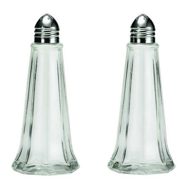 Tablecraft Salt/Pepper Shaker,4.375" H,Glass,PK24 83S&P