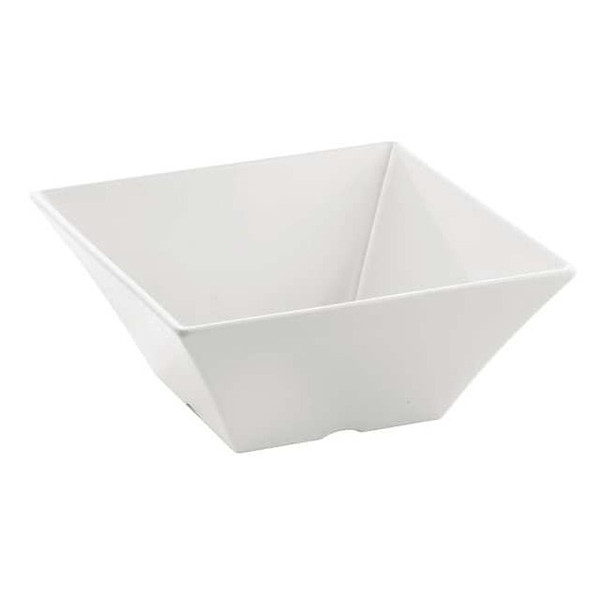 Tablecraft Square Bowl, 120 oz., Melamine White MB94