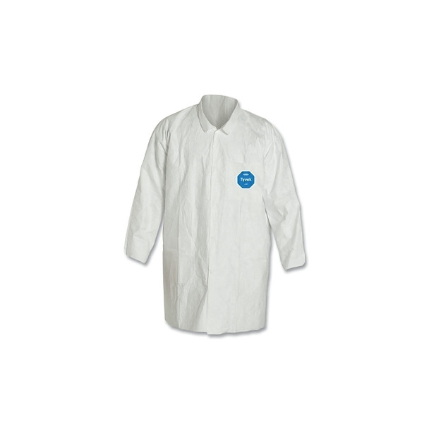 Tyvek® 400 Two Pocket Lab Coat, Small, White