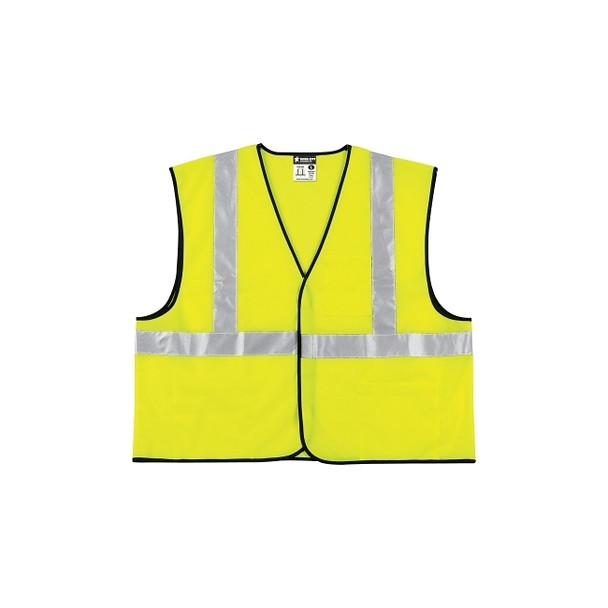 Class II Economy Safety Vest, Solid, X-Large, Lime