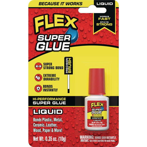 Flex 0.35 Oz. Liquid Super Glue with Brush SGLIQ10BT
