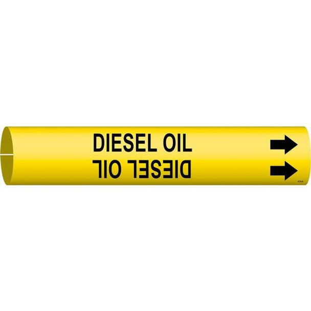 Brady Pipe Marker,Diesel Oil,13/16in H,4/5in W 4174-A Brady Pipe Marker,Diesel Oil,13/16in H,4/5in W 4174-A