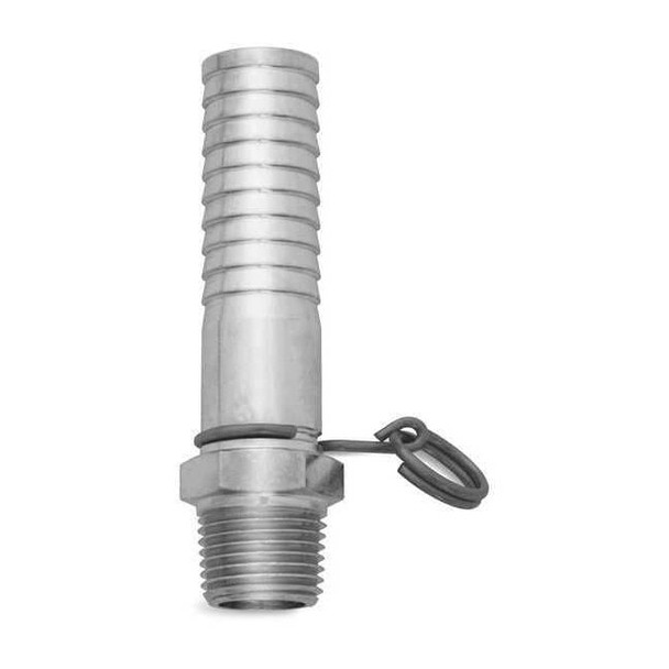 Sani-Lav Hose Adapter, Stainless Steel, Hose Barb 3/4 in. Inlet N14S