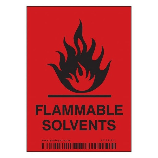 Safety Sign, 4 in H, 2 7/8 in W, Vinyl, Vertical Rectangle, English, 478F21,PK25