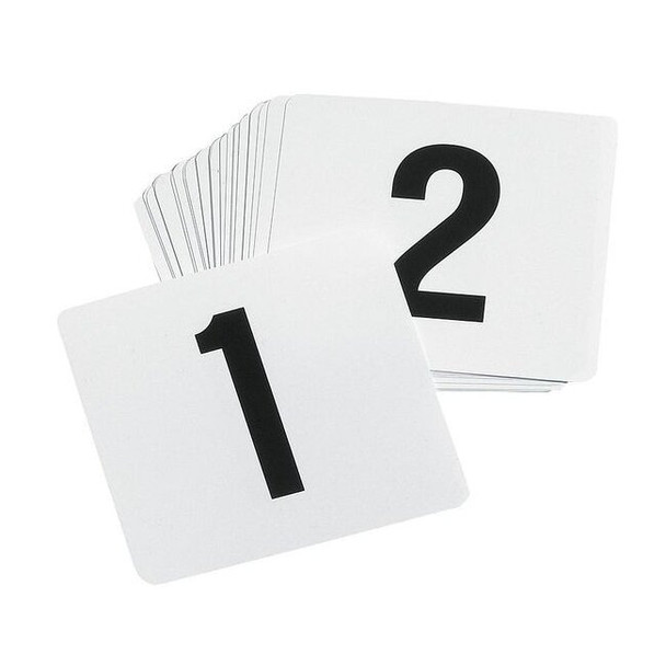 Tablecraft Number CardSet, 1-100, Plastic, White, PK100 TN100