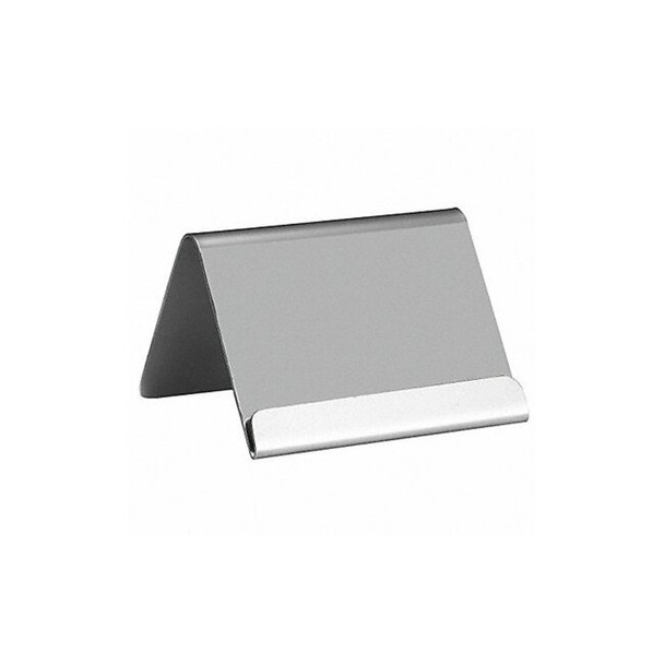 Tablecraft Card Holder with Lip,SS,Silver B17