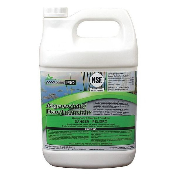 Pond Boss Pro Pond Algaecide Bactericide,1 gal.,Liquid 54289