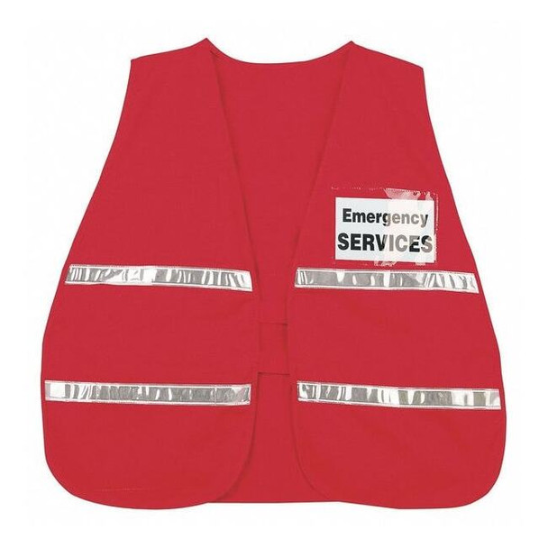 Mcr Safety Incident Vest Red White Reflective ICV204
