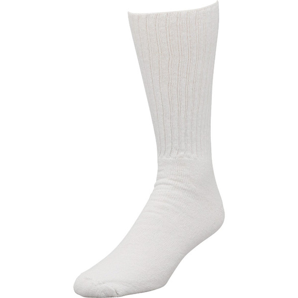 Railroad Sock King Size White Crew Sock (2-Pack) 6050K WH