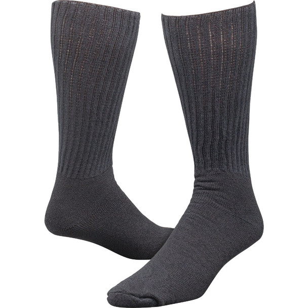 Railroad Sock King Size Black Crew Sock (2-Pack) 6052K BK
