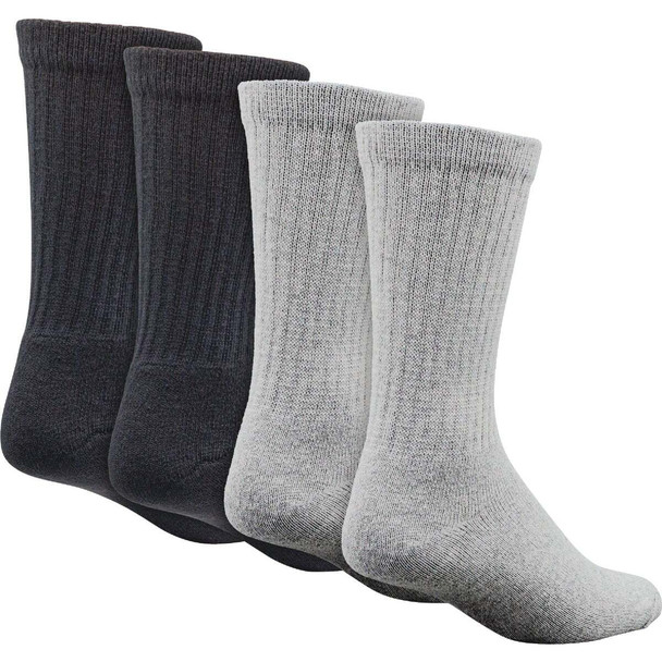 Railroad Sock Black/Gray Crew Sock (6-Pack) 6091