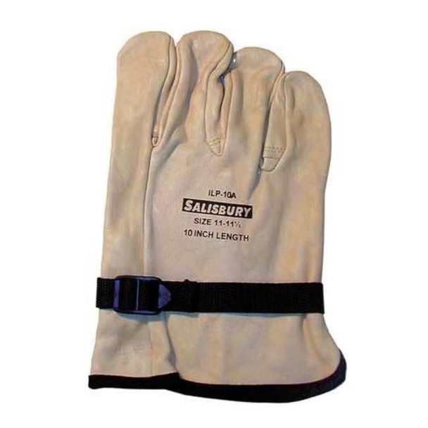 Electrical-Insulating Glove Protectors, Cowhide, 10" Length, Cream, Size 8