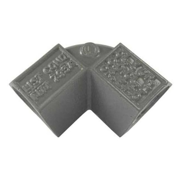 IMC 90 Deg Elbow, 3/4 in, Threaded, Aluminum, Polished, Gray
