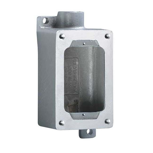 Electrical Box, 22 cu in, Device Box Type, 1 Gang, Aluminum, Rectangular Shape