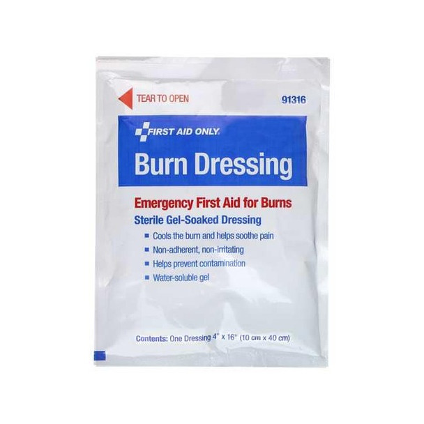 First Aid Only Burn Dressing,White,16"L,4"W 91316